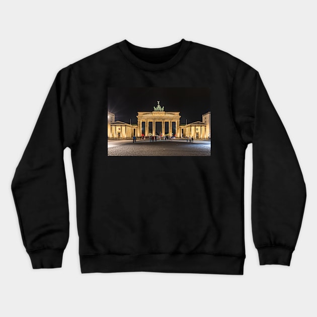 The Brandenburg Gate at Night - Berlin, Germany Crewneck Sweatshirt by holgermader